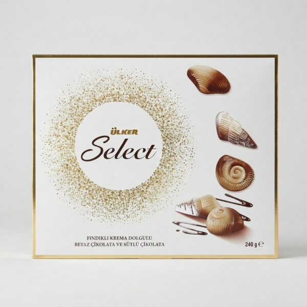 Ülker Select Krema Dolgulu Beyaz Çikolata ve Sütlü Çikolata (240 Gr.)